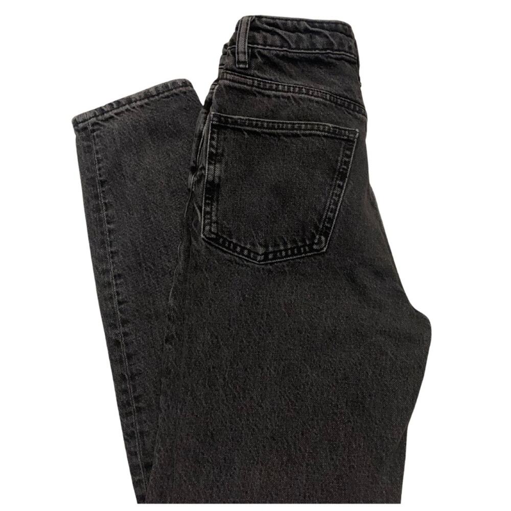 ZARA The 90s Mom Fit Black Jeans High Waist Size 0 Vintage Feel Y2K Washed Out - Picture 8 of 10